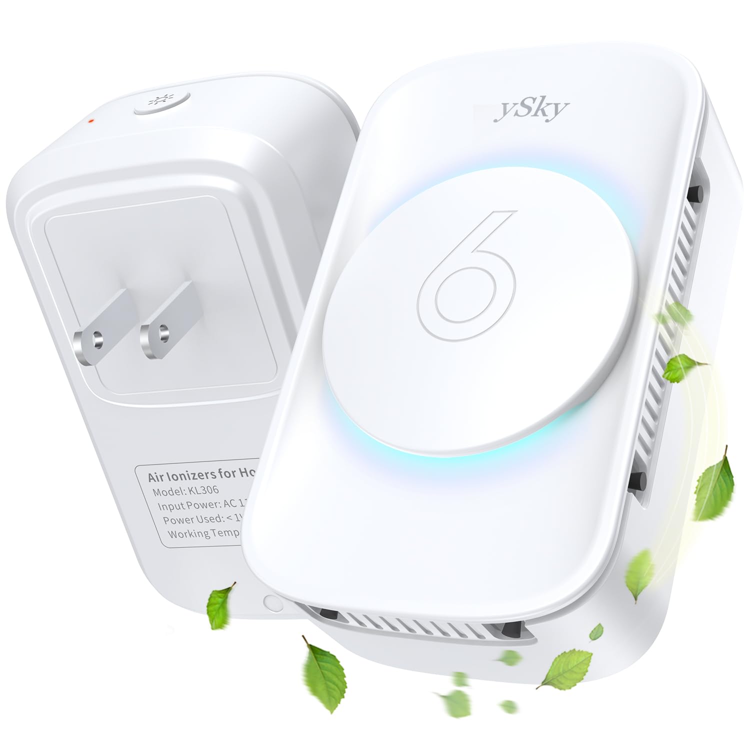 Ysky Plug In Air Purifier For Home (3 Packs), Negative Ion Air Purifier,Quiet Ionizers Air Freshener For Home,Bathroom,Bedroom,P